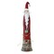 Metal Light Up Santa with Stars Colorful Holiday Sculpture